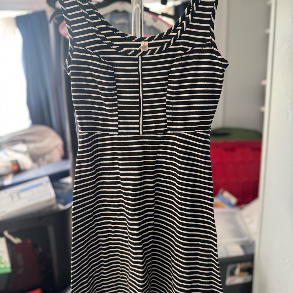 Striped Black and White Dress